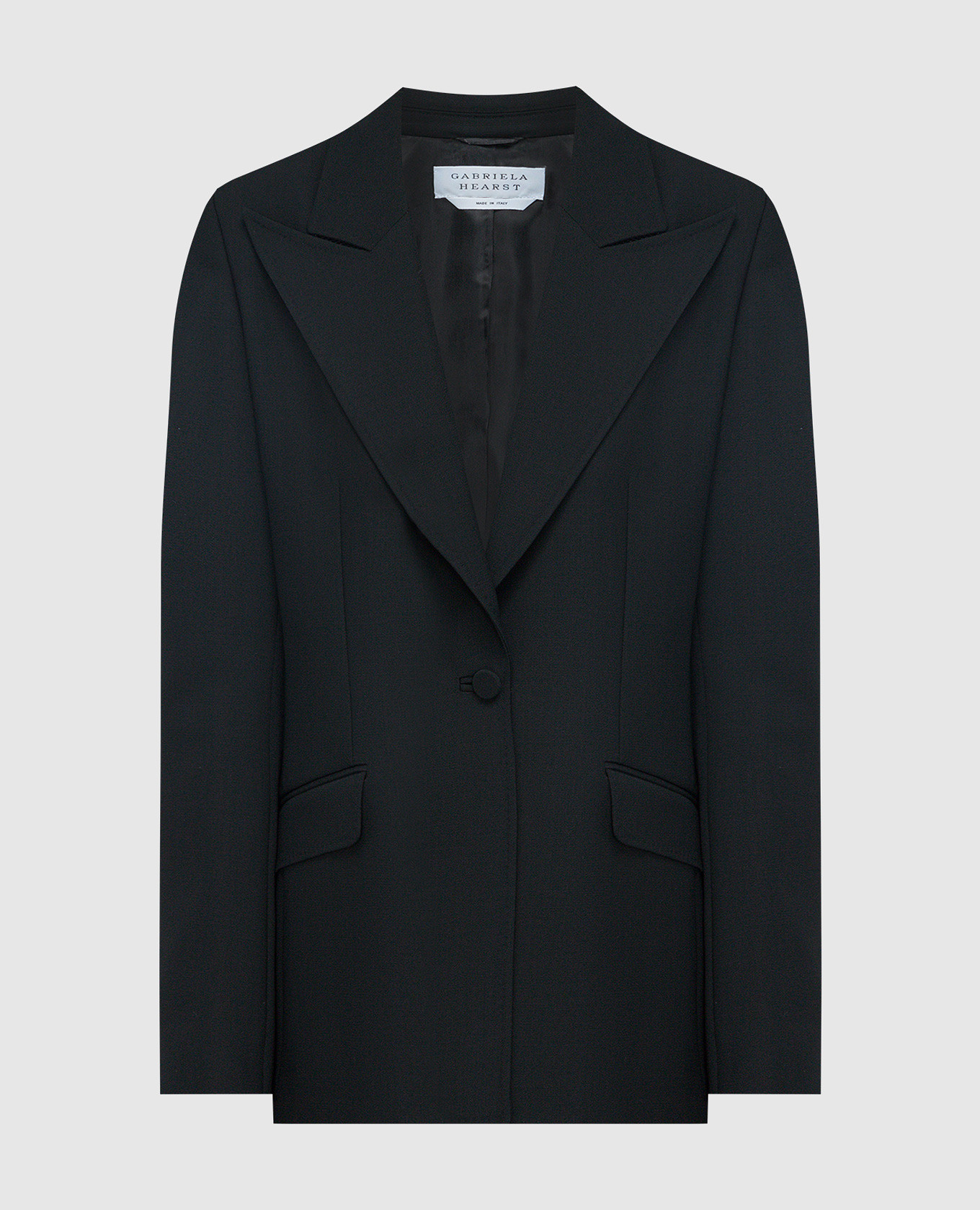 Leiva black wool jacket gabriela hearst