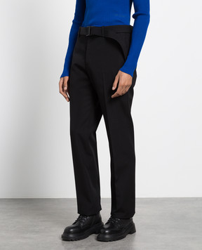 Off-White Black wool trousers OMCA214F22FAB002