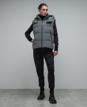 Mackage Hugh-Rf Logo Down Vest in Gray HUGHRF