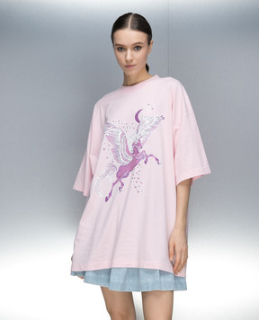 Vetements Pink t-shirt with a print UE64TR755PP