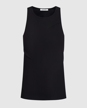 Gauchere Black ribbed top P22317280528