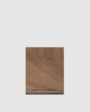 Brunello Cucinelli Table stand made of wood with a logo MLPENBO415