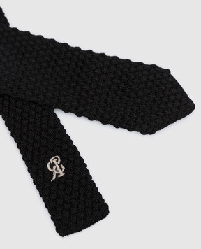 Stefano Ricci Children's black silk tie YCRMTSR1400