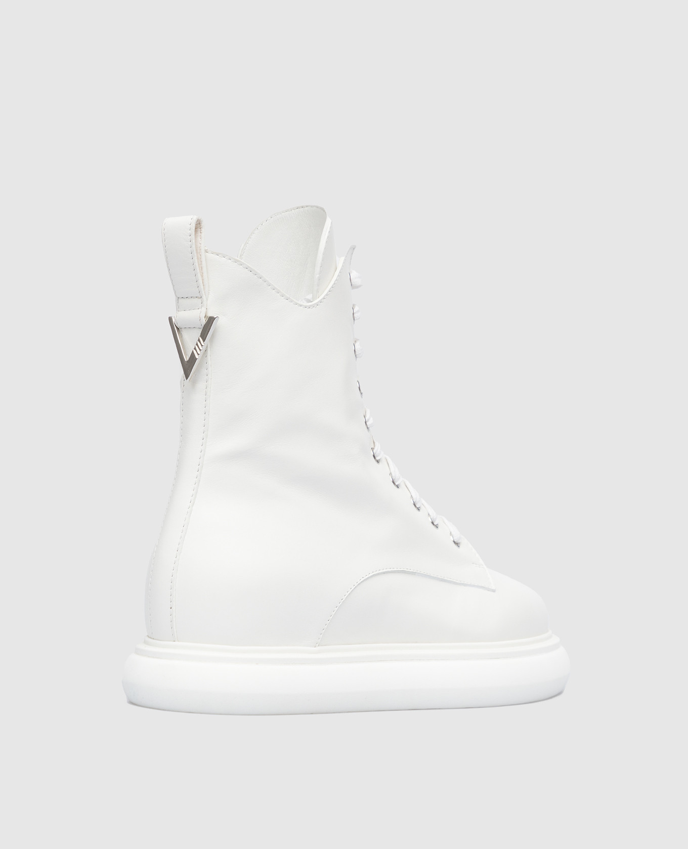 Selene white leather boots The Attico 3