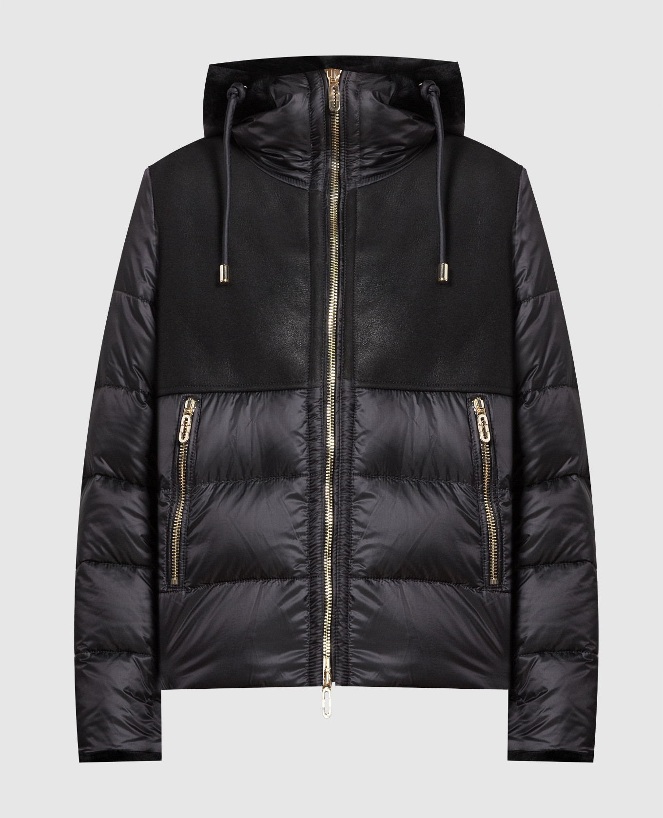 

Black combined down jacket with logo Stilnology