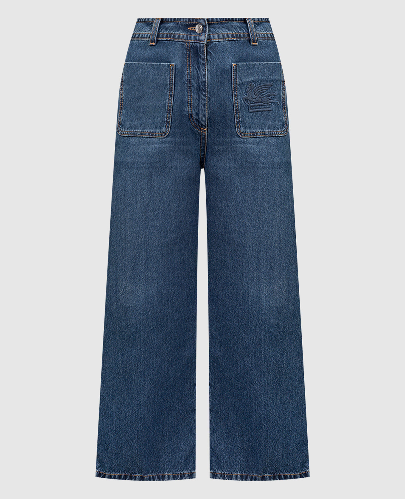 

Blue jeans with logo embroidery Etro