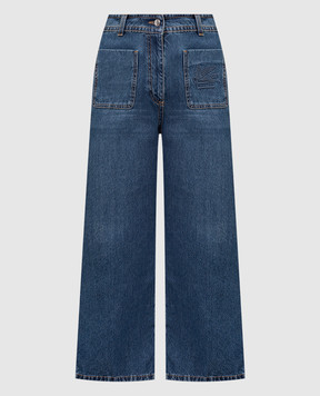 Etro Blue jeans with logo embroidery D118229574