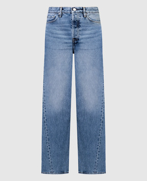 Toteme Blue distressed jeans with logo 231240741