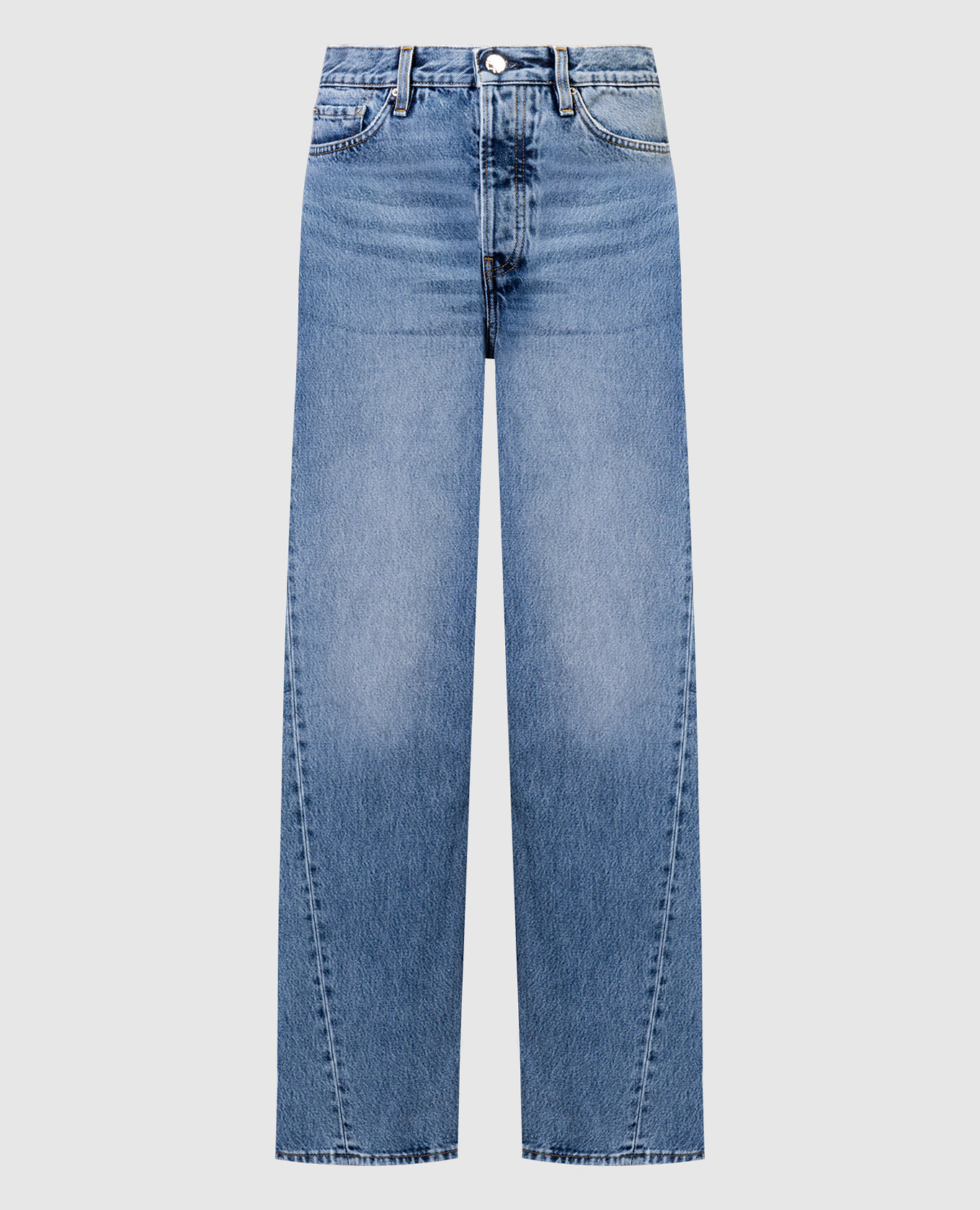 

Blue distressed jeans with logo Toteme, Light blue
