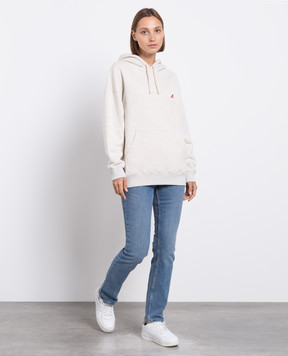 AUTRY Beige melange logo hoodie A23IHOEW420H