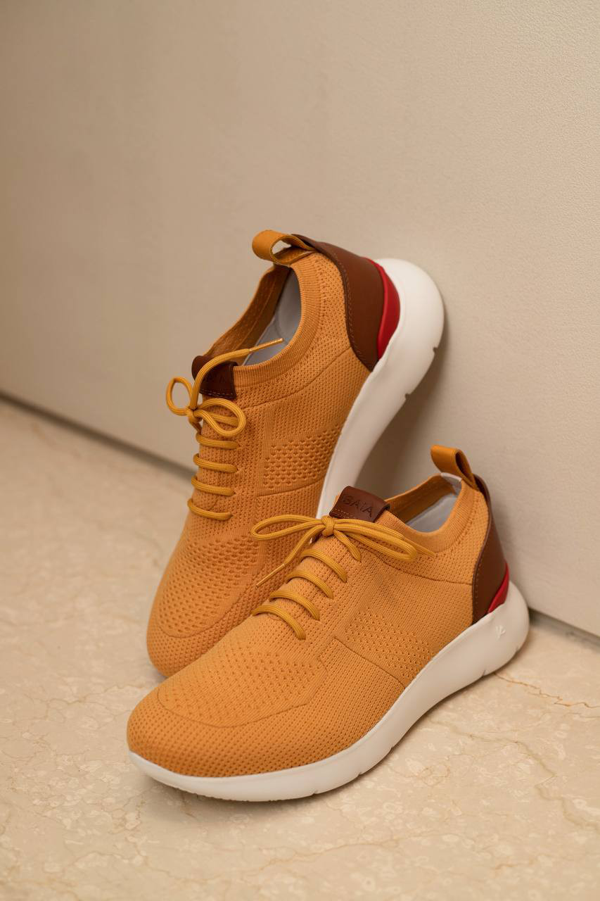 

Yellow combination sneakers with logo ISAIA