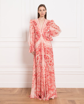 Etro Pink silk paisley dress D123414683
