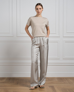 Brunello Cucinelli Beige t-shirt with cashmere and silk M41810000