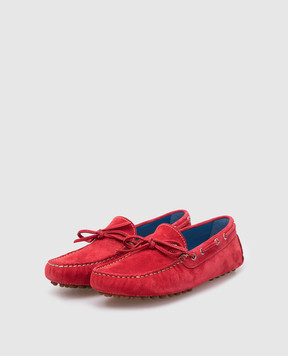Stefano Ricci Children's red suede moccasins YRU02G836SD