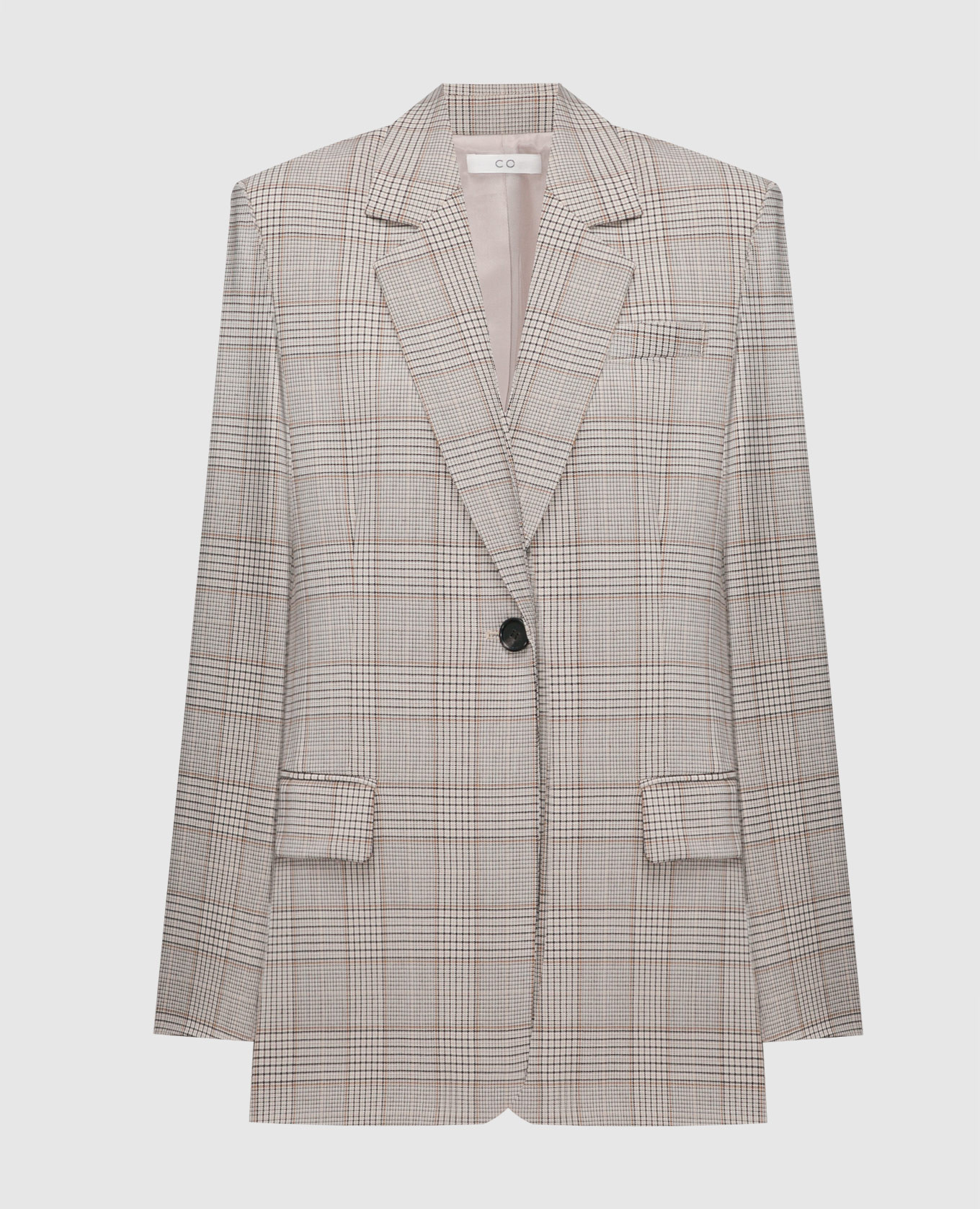 Beige checked jacket co
