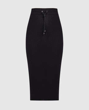 Brunello Cucinelli Black striped skirt with lurex M41822999P