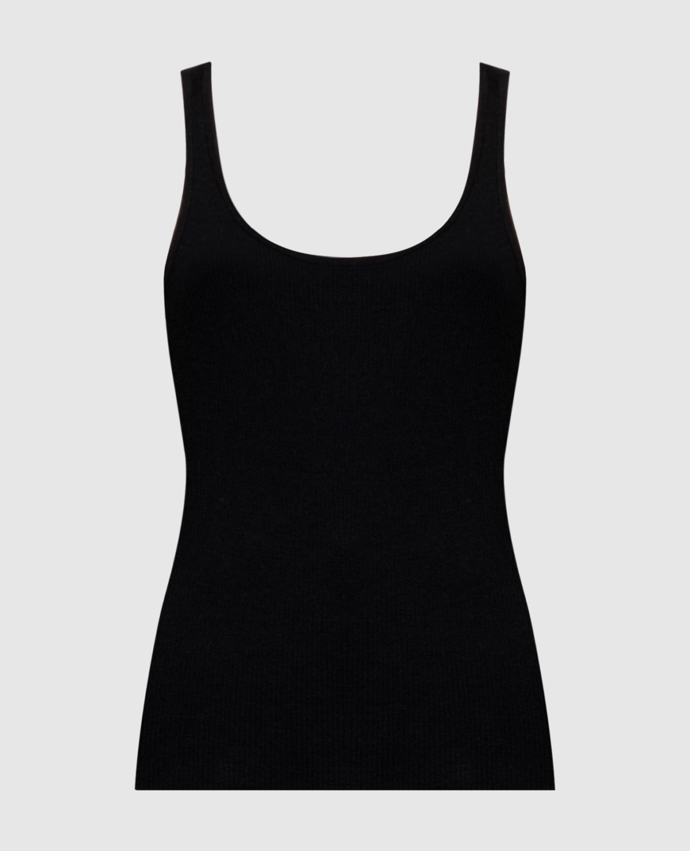 

Black cashmere ribbed top CO