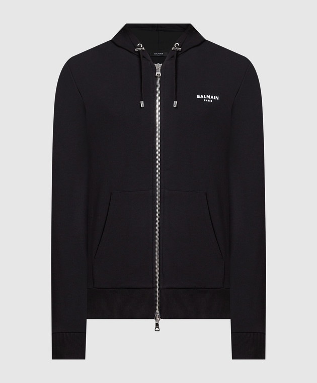 Balmain - Black sweatshirt with contrast logo YH1JX000BB04