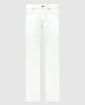 Off-White White jeans with logo patch OWYA059S24DEN001