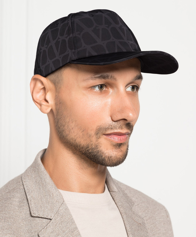VALENTINO Toile Iconographe Cotton Blend Cap 0400019672302_BEIGEBLACK?wid=  main image 3