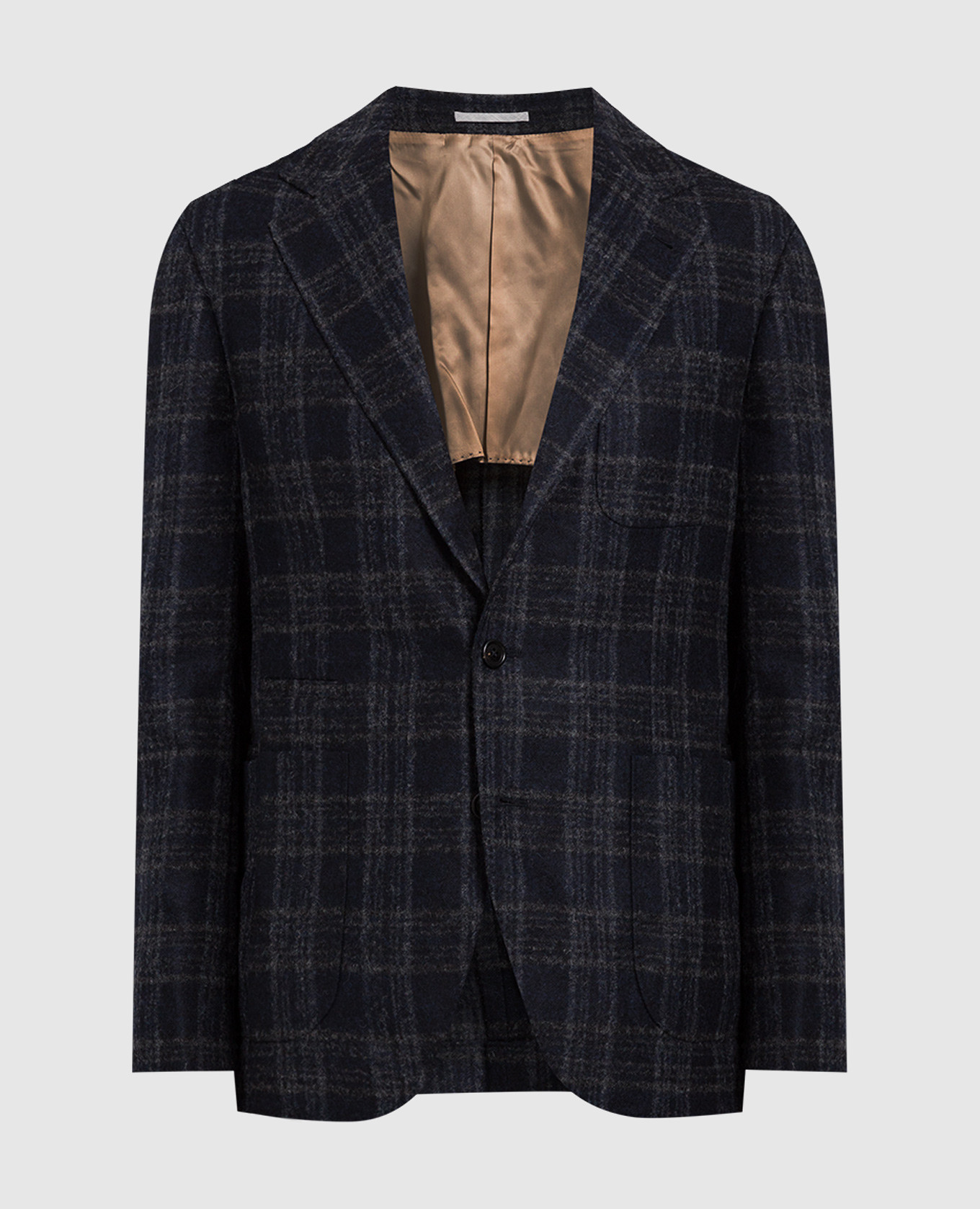 

Navy check blazer Brunello Cucinelli, Blue