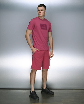 C.P. Company Burgundy shorts with a logo MSB101A110044R
