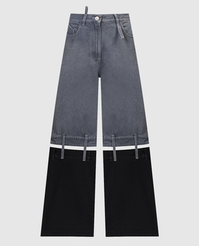 The Attico Gray jeans with cutouts 242WCP157D067