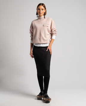 Brunello Cucinelli Black striped skirt with lurex M41822999P