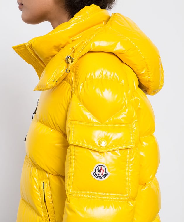 Moncler Yellow Maire down jacket with logo 1A0014268950 buy with Cyprus delivery at Symbol