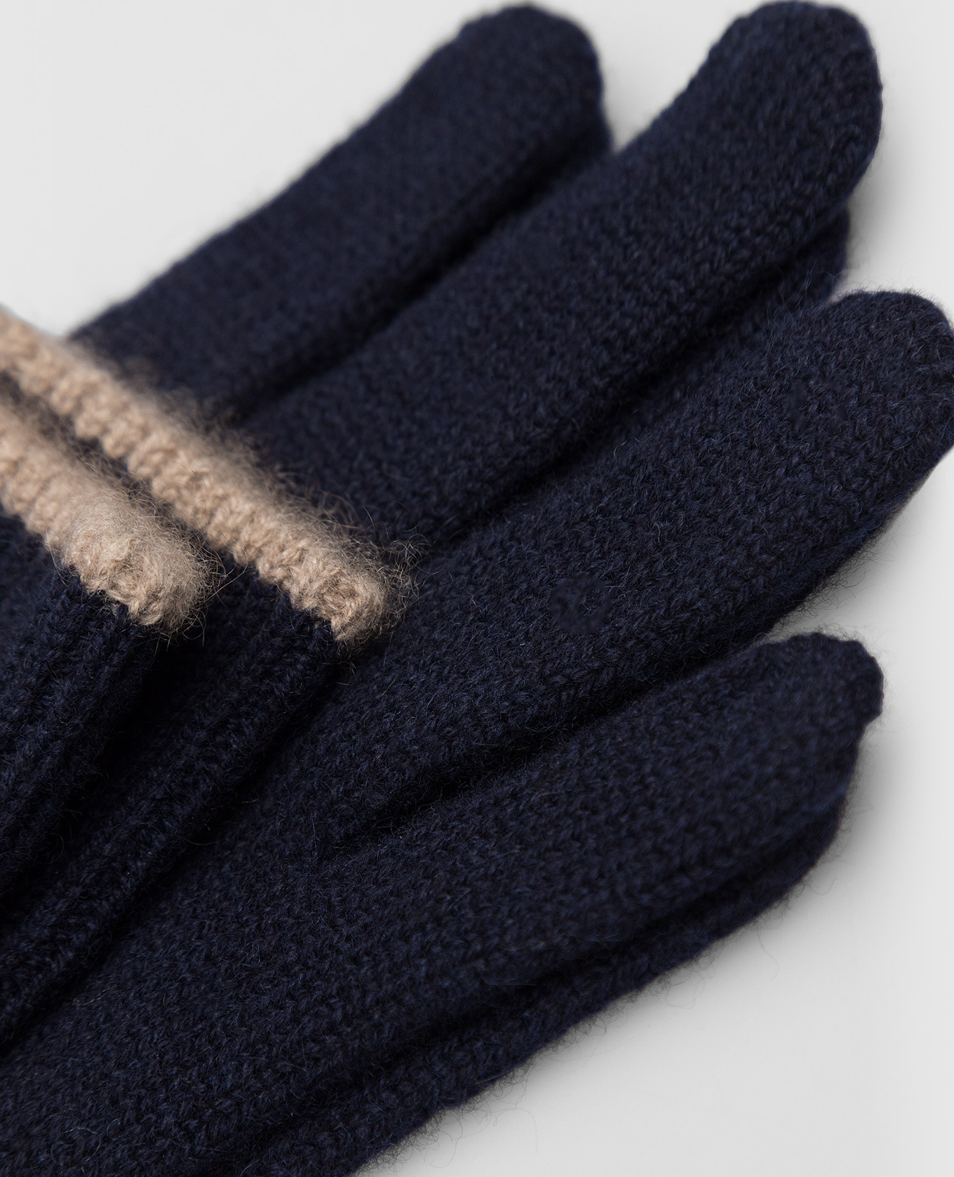 Navy blue cashmere gloves Brunello Cucinelli 3