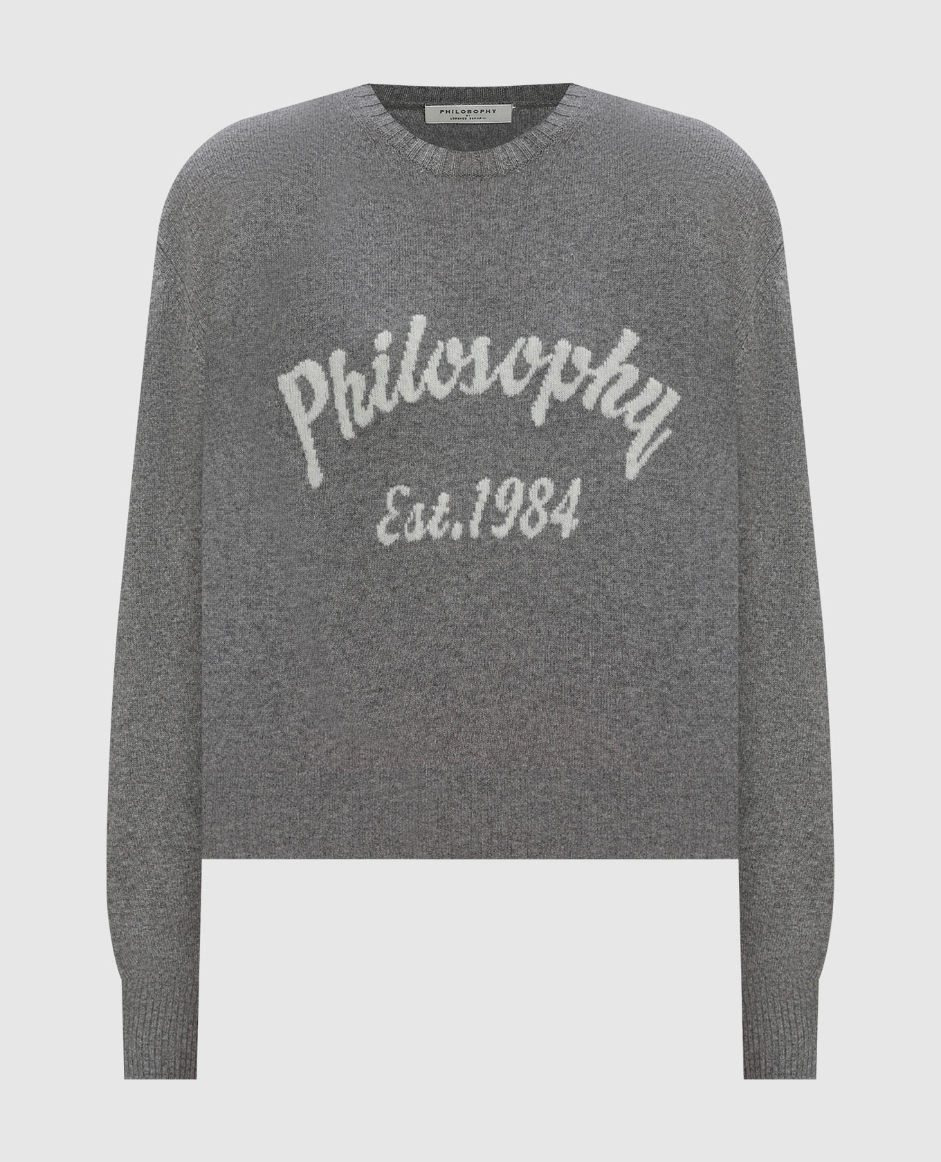 

Gray wool and cashmere logo jumper Philosophy di Lorenzo Serafini, Grey