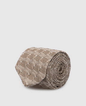 Stefano Ricci Children's brown patterned silk tie YCRMTSR8162