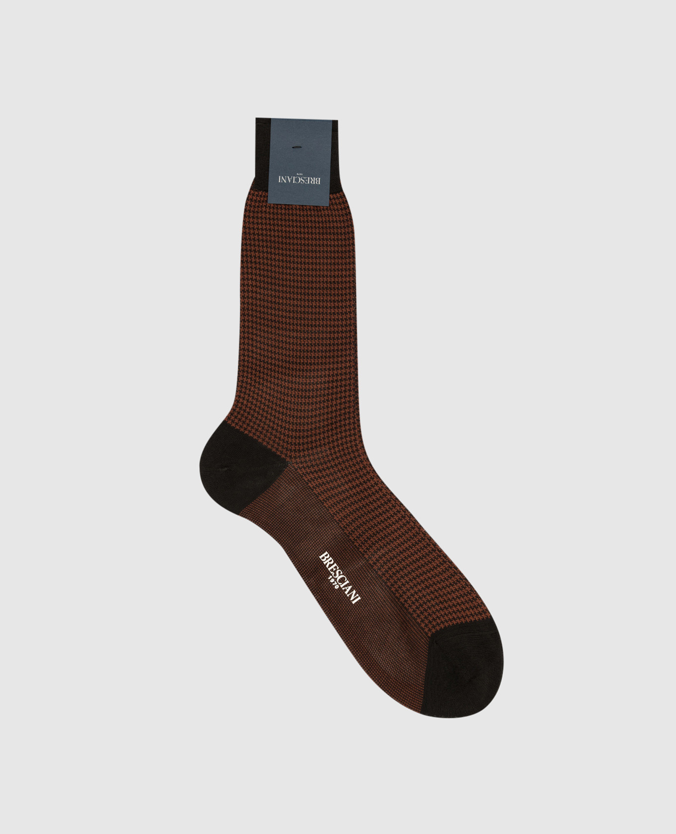 

Brown socks with a houndstooth pattern Bresciani