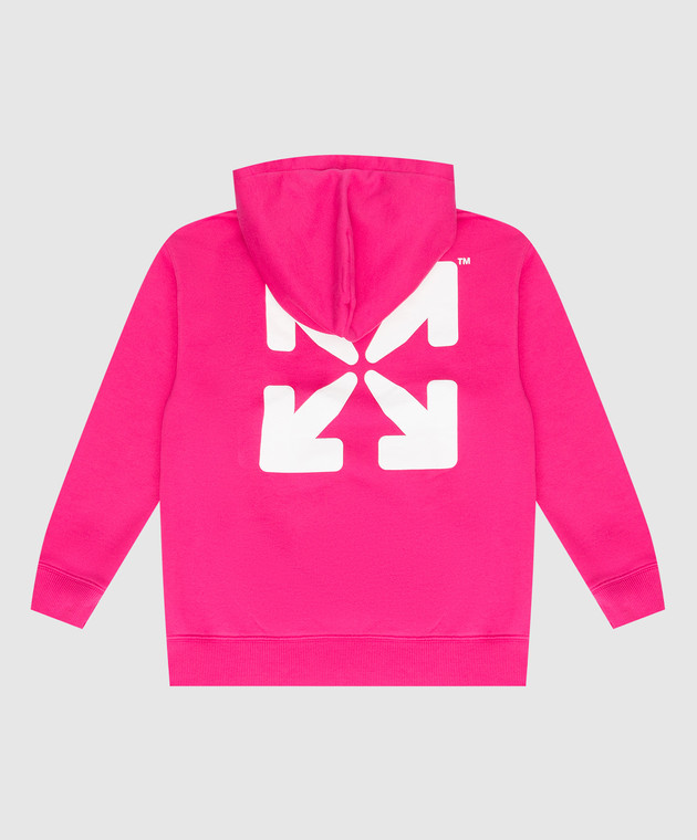 Off White Off Rounded Print Kids Pink Hoodie OGBB002F22FLE006 buy with European delivery at Symbol