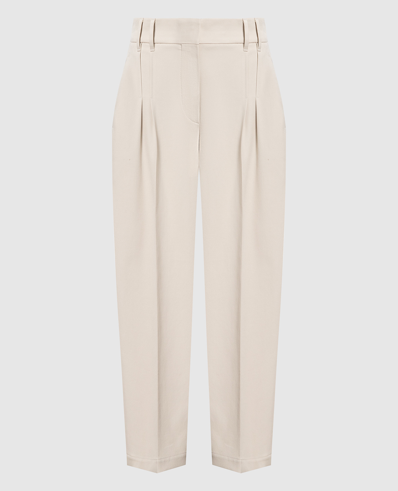 Beige pants with monil chain Brunello Cucinelli