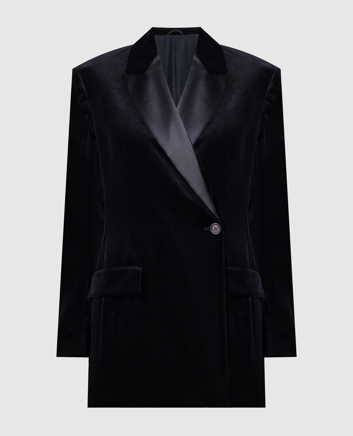

Black double-breasted jacket with monil chain Brunello Cucinelli