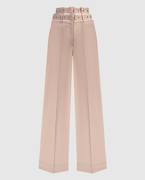 Rokh Beige pants with a belt R1CA90WM