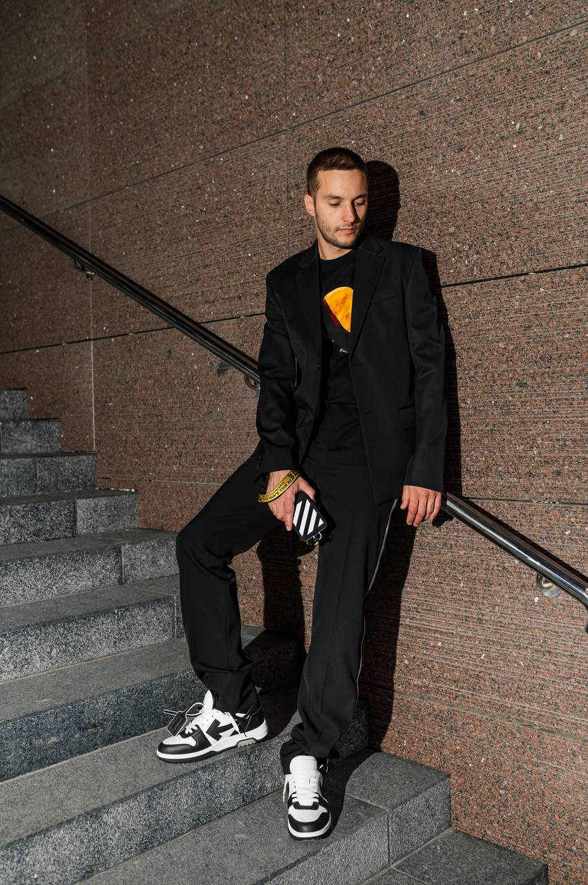 Black wool blazer Off-White 6