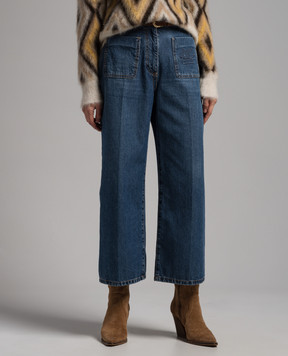 Etro Blue jeans with logo embroidery D118229574