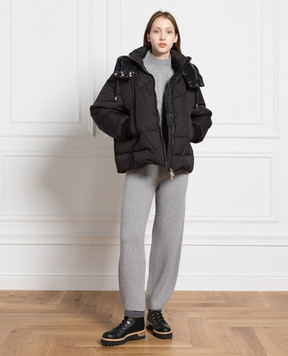 Peserico Gray pants with a scar with lurex S94053F0709095