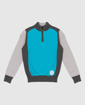 Stefano Ricci Children's jumper with a logo patch YAK6S02L01F6SA02