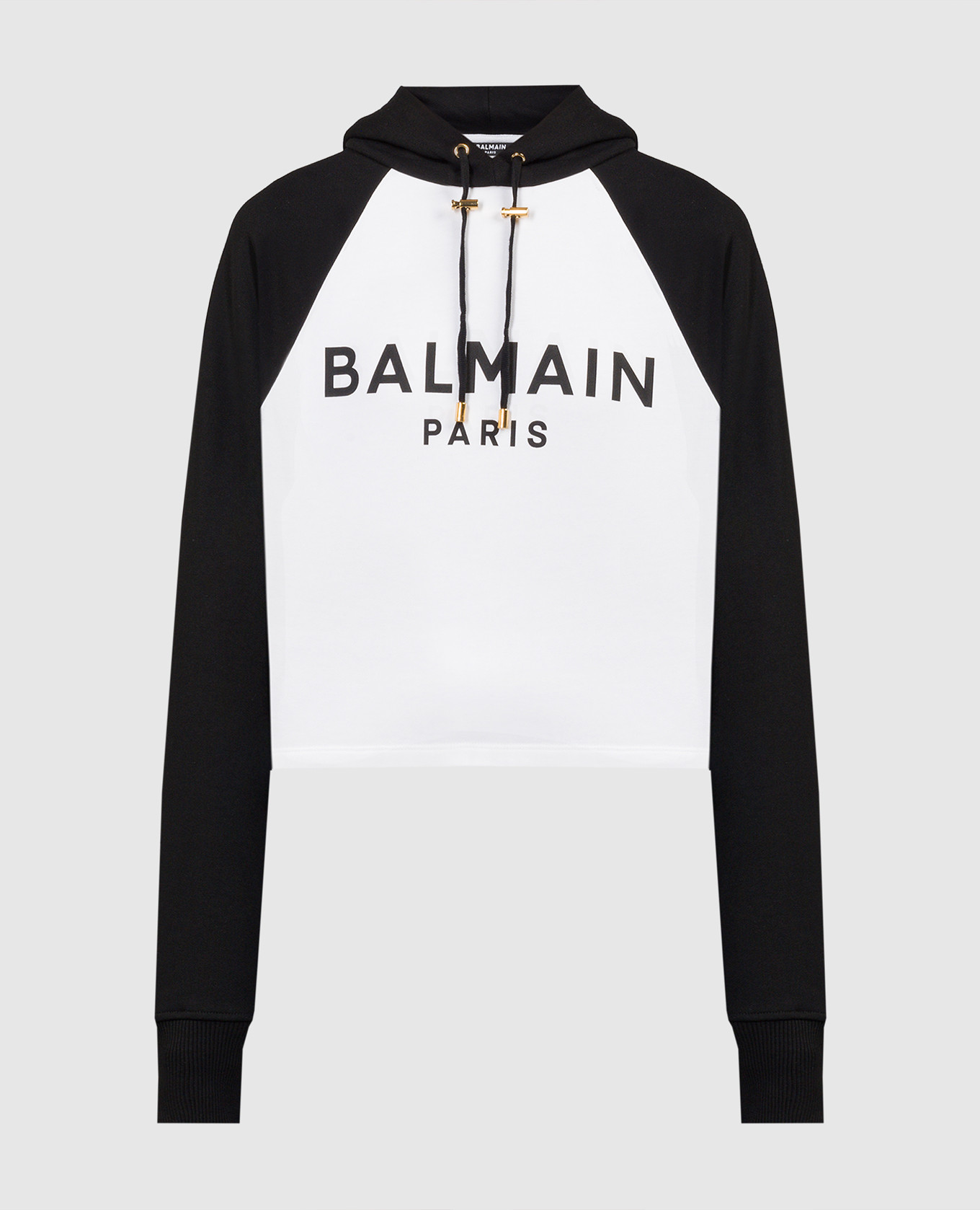 

Black hoodie with contrast logo print Balmain