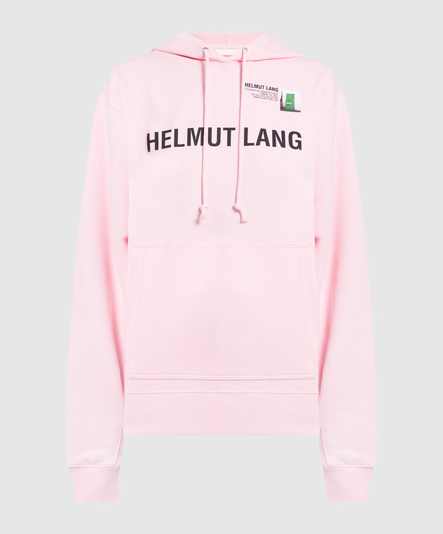 Helmut Lang Pink hoodie with a print N05HM521 buy with Lithuania delivery at Symbol