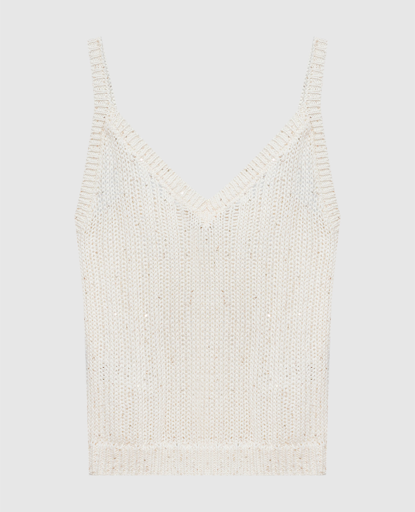 

Beige top with sequins Peserico