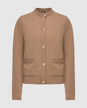 Tom Ford Brown cashmere cardigan CAK348YAX137