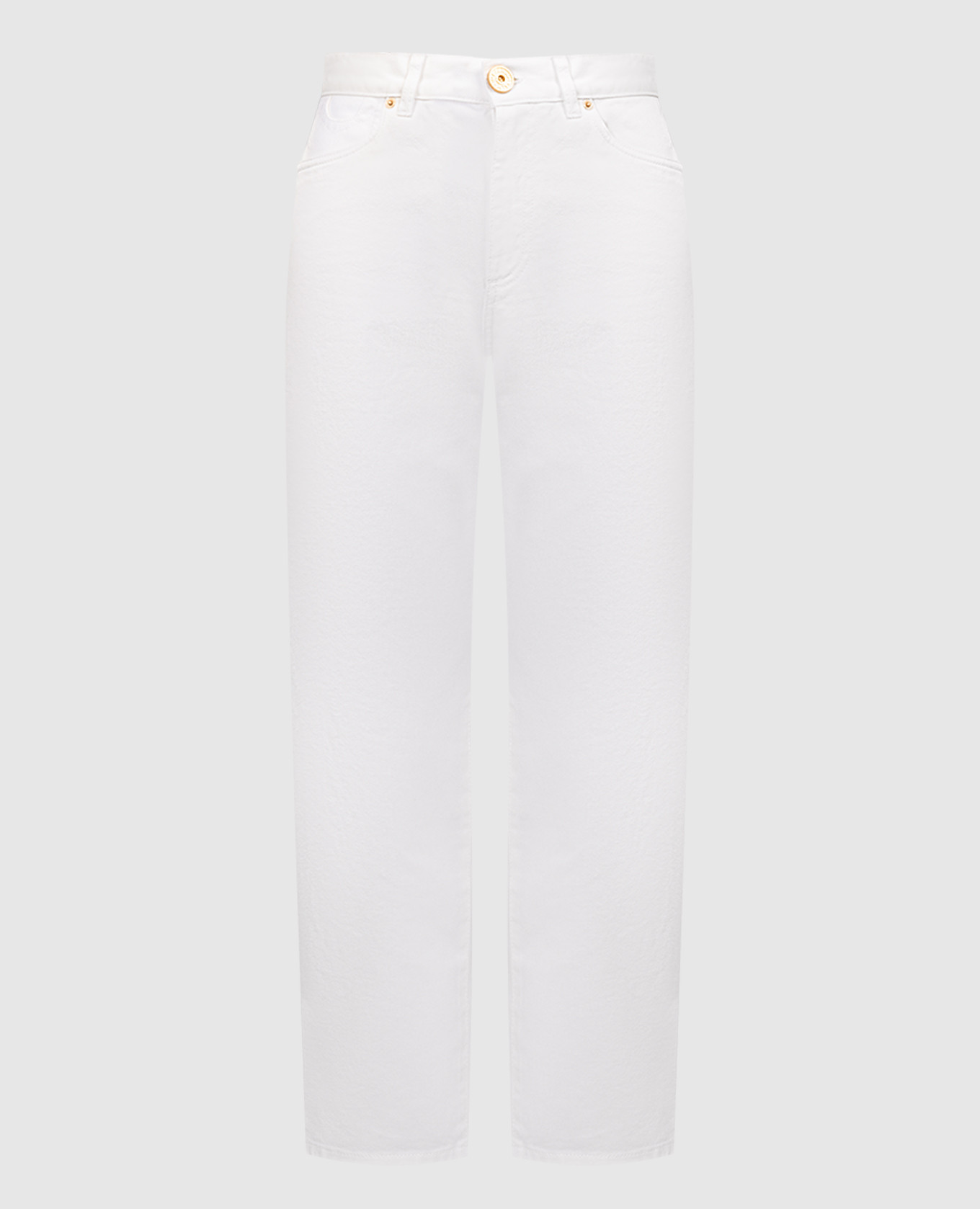 

White jeans with logo embroidery Balmain