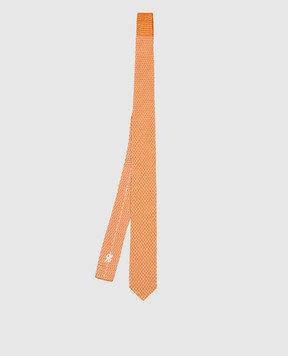 Stefano Ricci Children's orange patterned silk tie YCRMTSR8189