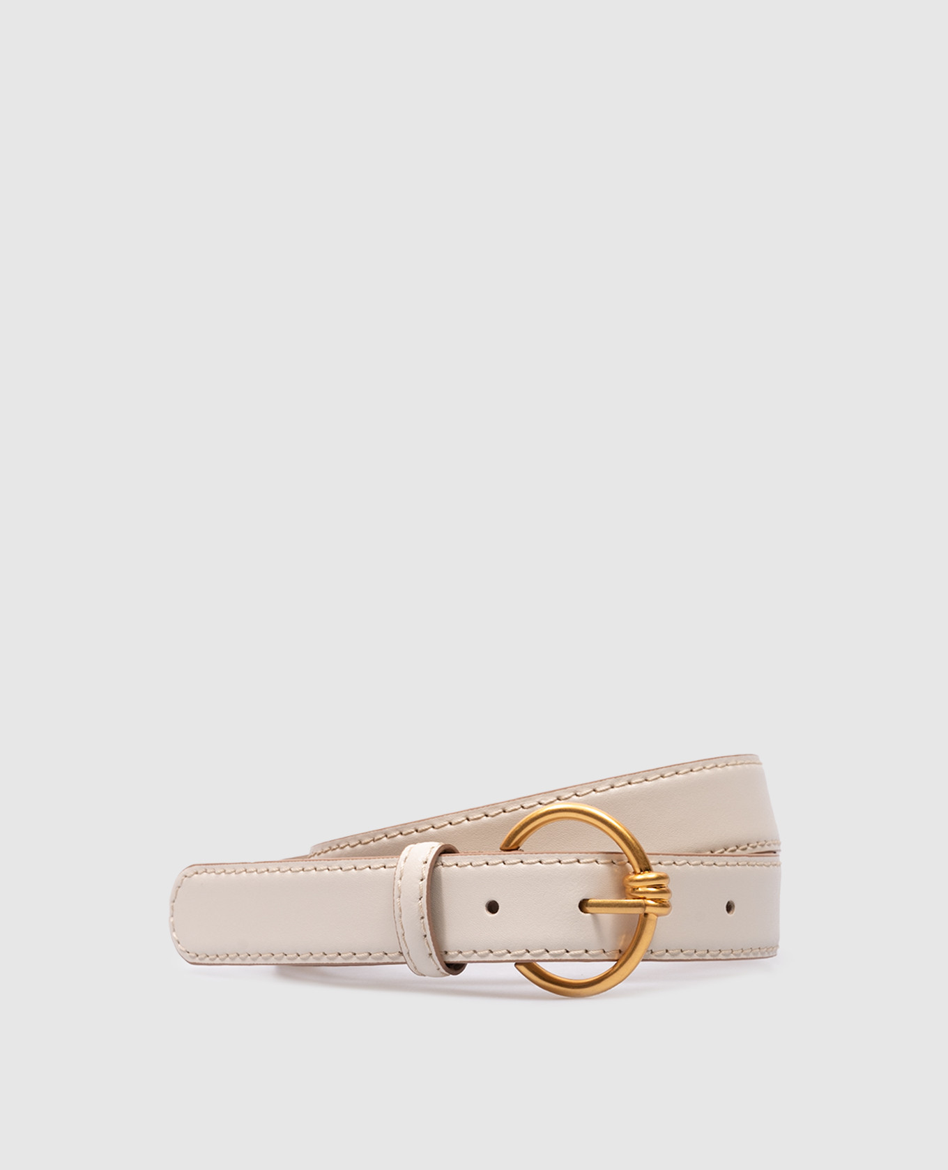 

White leather belt with logo Gianni Chiarini
