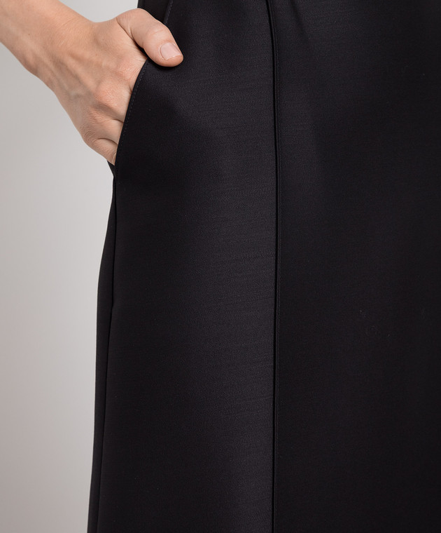 Kiton - Black wool and silk skirt D55206K0542C - shop with