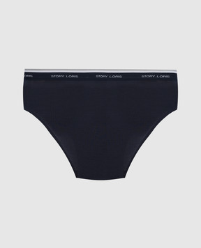 Story Loris Children's blue briefs with logo print 17208810